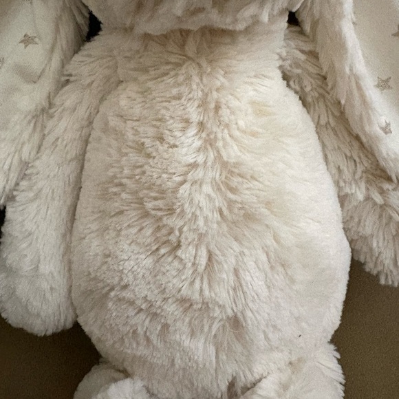 Jellycat Bashful Bunny Twinkle Medium GREAT Condition Off-white Stars RETIRED - Picture 6 of 12